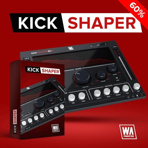 【7/11まで 60％OFF】KickShaperの使い方：埋もれないキックドラムへ仕上げる｜W. A. Production