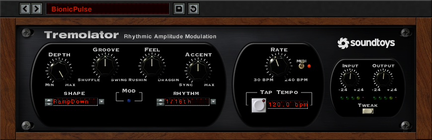 【7/26まで 60％OFF】Soundtoys「Tremolator」トレモロ＋ゲート機能でクリエイティブな音作りを実現