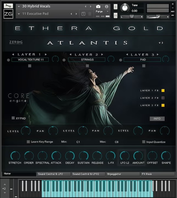 【8/31まで 20％OFF】Zero-G「Ethera Gold Atlantis 3」壮大なファンタジー音楽を彩る究極の女性ボーカルライブラリ