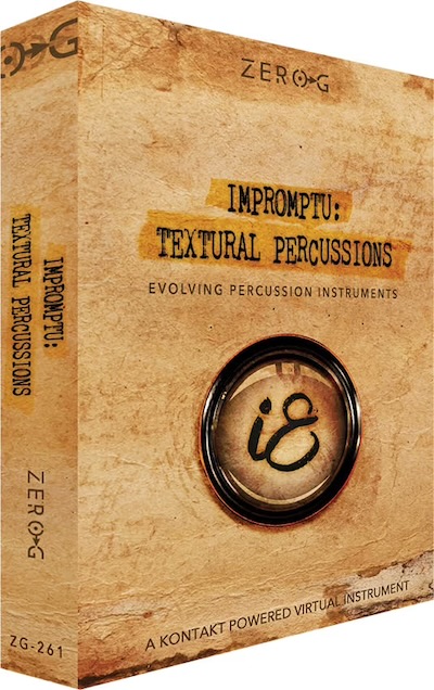 【8/31まで 40%OFF】Zero-G「Impromptu Textural Percussions」通常54.95ドルがセールで32.5ドルに！約3,300円割引のSALE