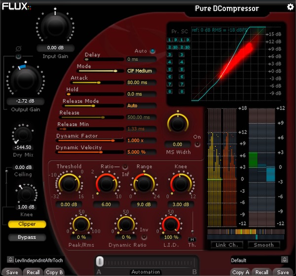 【9/5まで 74％OFF】FLUX「Pure DCompressor」ダイナミクスを自在に操り躍動感を甦らせるプラグイン