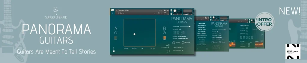 【8/18まで 16％OFF】Sonora Cinematic「Panorama Guitars」モダン・ポストロック・ギター音源であらゆるジャンルのテクスチャを作り出す
