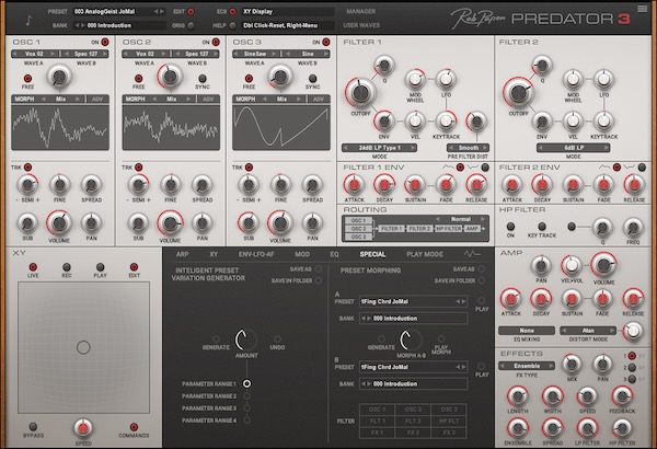 【9/1まで 32％OFF】Rob Papen「Predator 3」通常149ドルがセールで101.22ドルに！約7,100円割引のSALE