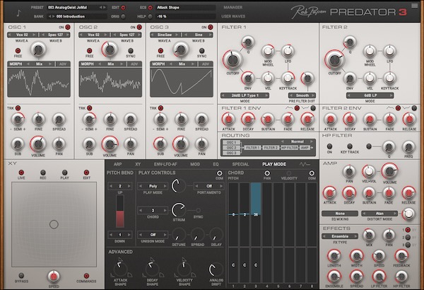 【9/1まで 32％OFF】Rob Papen「Predator 3」通常149ドルがセールで101.22ドルに！約7,100円割引のSALE