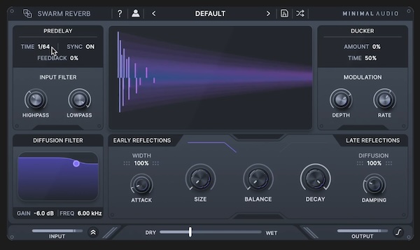 【8/15まで 58％OFF】Minimal Audio「Swarm Reverb」広がりのあるアンビエンスなどクリエイティブなサウンドをデザインするリバーブ｜DTMプラグインセール