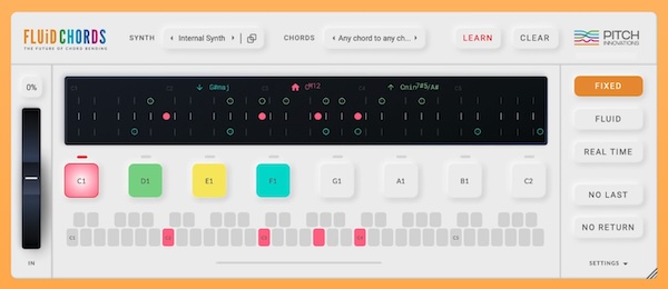 【8/26まで 48％OFF】Pitch Innovations「Fluid Chords」コードをピッチベンドさせ斬新なサウンドを作り出す新感覚プラグイン｜DTMプラグインセール