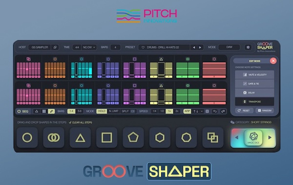 【8/26まで 40％OFF】Pitch Innovations「Groove Shaper」アイコンを並べて無限のグルーブを生成する画期的なプラグイン｜DTMプラグインセール