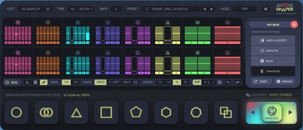 【8/26まで 40％OFF】Pitch Innovations「Groove Shaper」アイコンを並べて無限のグルーブを生成する画期的なプラグイン｜DTMプラグインセール