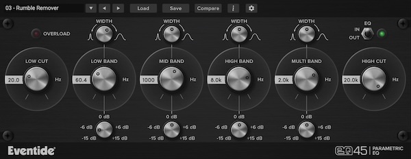 【9/8まで 61％OFF】Eventide「EQ45 Parametric EQ」名機Urei 545を再現したパラメトリックイコライザー｜DTMプラグインセール