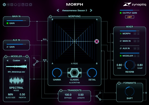 【8/18まで 46％OFF】Zynaptiq「Morph 3」リアルタイムで音の一部をゆっくりと変化し別の音にする次世代の音声モーフィングプラグイン｜DTMプラグインセール