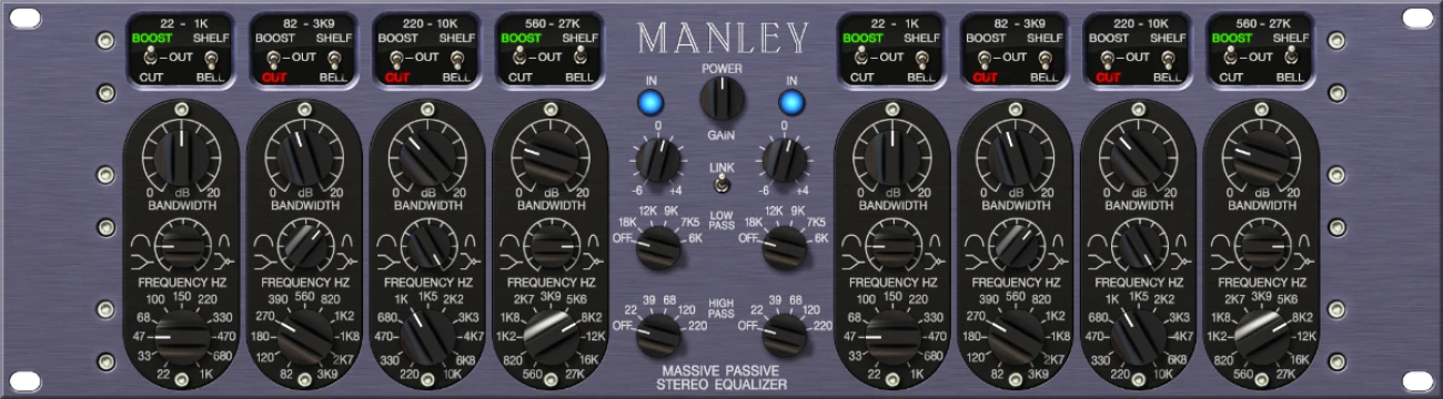 【9/2まで 41％OFF】Universal Audio「Manley Massive Passive EQ」ハイエンドな真空管の実機をエミュレートした自然で透明感のあるサウンドを実現するEQ｜DTMプラグインセール