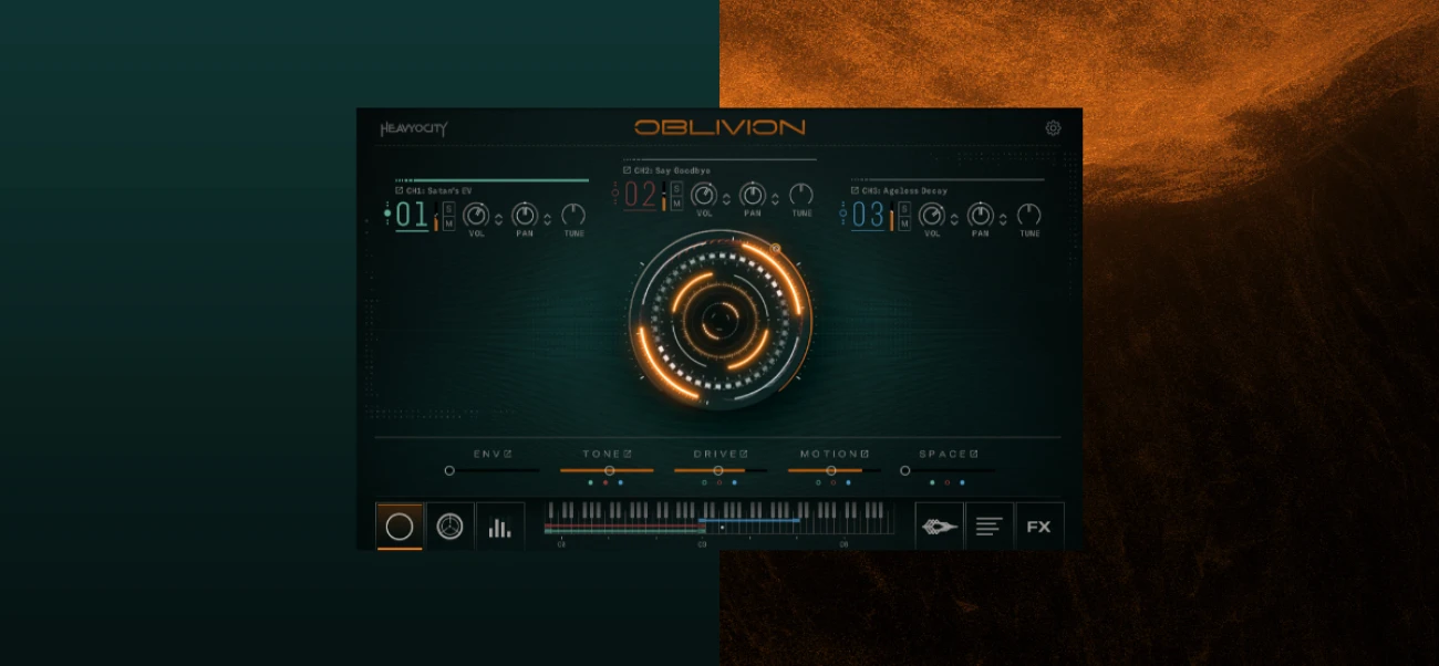 【8/23まで 20％OFF】Heavyocity「OBLIVION」野獣のようなベース、灼熱のリード、モジュラー・アンビエンス 大迫力のアグレッシブ・サウンド音源｜DTMプラグインセール