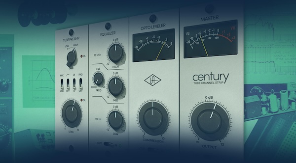 【期間限定無料配布 9/15まで】Universal Audio「Century Tube Channel Strip」プリアンプ/EQ/コンプを搭載したチャンネルストリップでプロ品質のレコーディングを実現｜DTMプラグインセール