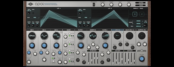 【9/2まで 50％OFF】Universal Audio「Opal Morphing Synth」世界最高音質のアナログとウェーブテーブルが融合したスーパーシンセ｜DTMプラグインセール