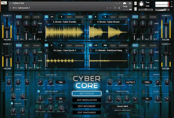 【9/12まで 19％OFF】Zero-G「Cyber Core」サイバーパンク・スタイルのアクション・シーンを作るための硬質で衝撃的な4層のリズム・シンセ｜DTMプラグインセール