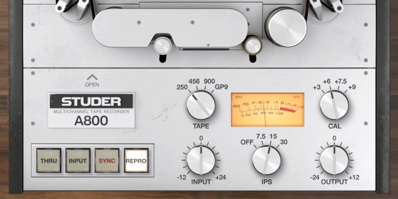 【9/2まで 41％OFF】Universal Audio「Studer A800 Tape Recorder」30年以上愛され続けた伝説の2インチテープマシンのアナログサウンドを完全再現｜DTMプラグインセール