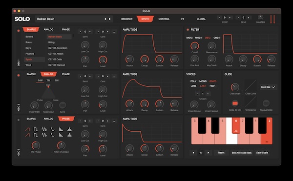 【9/15まで 67％OFF】TAQSIM「SOLO World Lead Synth」ワールドミュージックを自在に操る音楽制作が変わる新時代のハイブリッドシンセ｜DTMプラグインセール