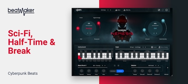 【11/3まで 88％OFF】UJAM「BeatMaker Nemesis」サイバーパンクやSF、ダークでパワフルなビートが誰でも簡単に作成できるプラグイン｜DTMプラグインセール