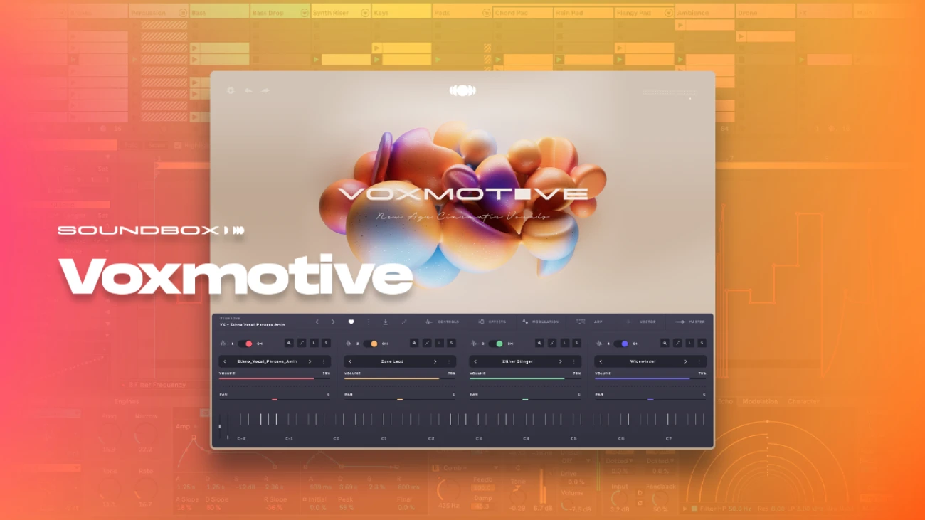 【10/31まで 25％OFF】Audiomodern「Voxmotive」シネマティックからアンビエントまで多彩なボーカルフレーズやエフェクトを操る新時代のボーカルサウンド｜DTMプラグインセール