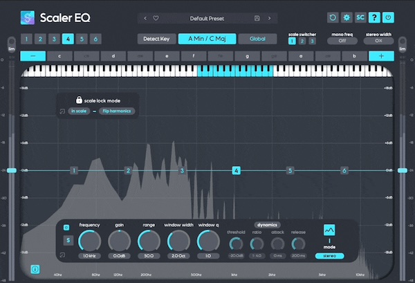 「Scaler EQ」曲のキーに合わせて自動調整する音楽制作に革命を起こすイコライザー