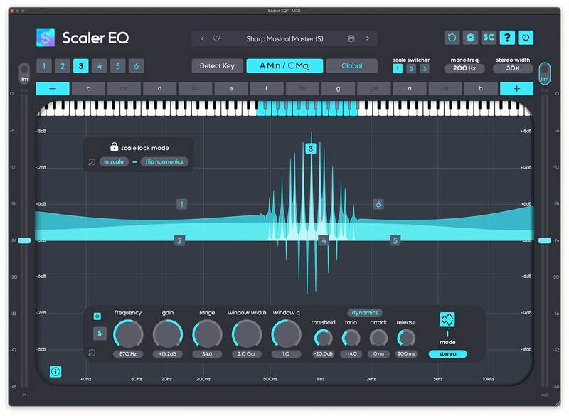 「Scaler EQ」曲のキーに合わせて自動調整する音楽制作に革命を起こすイコライザー