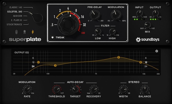 【10/11まで 67％OFF】Soundtoys「SuperPlate」5種類のプレートリバーブ名機を1つにした理想の空間サウンドプラグイン｜DTMプラグインセール