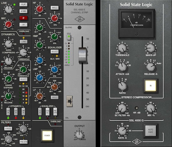 【10/31まで 50％OFF】Universal Audio「SSL 4000 Series Console Bundle」伝説のSSLコンソール2つ（チャンネル・ストリップ、バス・コンプレッサー）がセットになったミキシングに革命を起こすプラグイン｜DTMプラグインセール