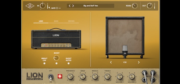 【10/31まで 50％OFF】Universal Audio「UAD Lion '68 Super Lead Amp」3種の100W プレキシアンプを再現したクリーンからアグレッシブまで使えるギターアンププラグイン｜DTMプラグインセール