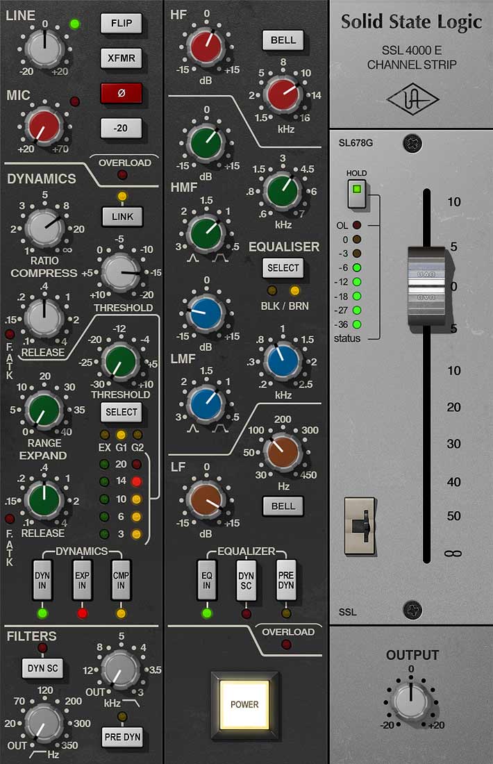 【10/31まで 50％OFF】Universal Audio「SSL 4000 E Channel Strip」プリアンプからコンプまで完全エミュレートしたプロスタジオの音質を自宅で再現できるプラグイン｜DTMプラグインセール