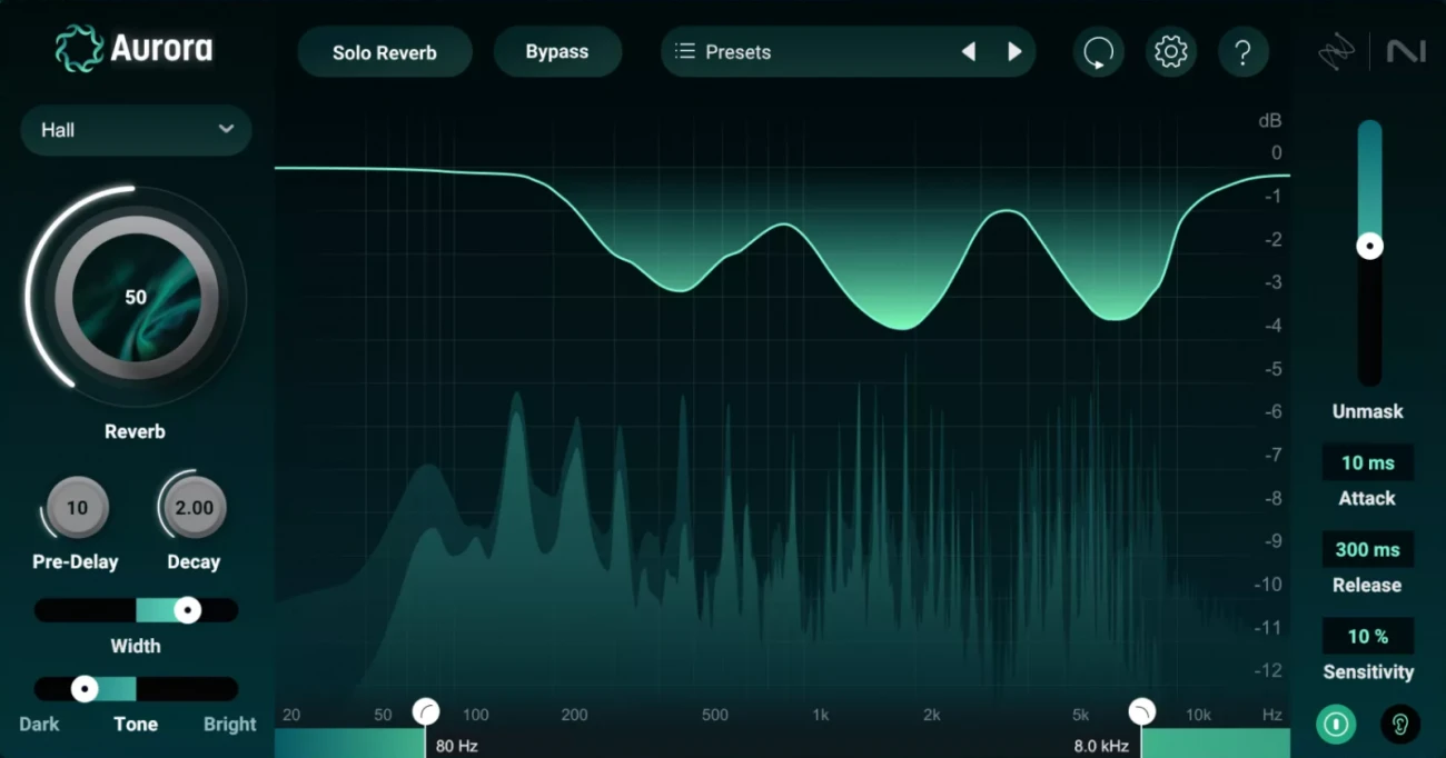 iZotope「Aurora」音の衝突を解消してクリアに保つインテリジェントリバーブ登場｜DTMプラグインセール