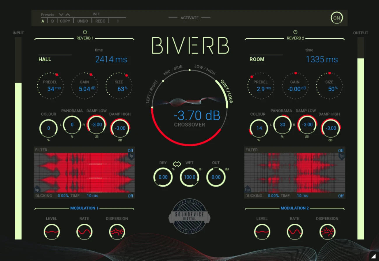 【11/11まで 83％OFF】United Plugins「Biverb」ミックスやサウンドスケープを向上させる2つのリバーブユニットで実現する至高の空間系プラグイン｜DTMプラグインセール