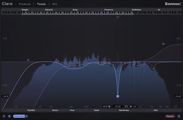 【10/27まで 81％OFF】Sonnox「Claro」ミックスのEQワークフローを革新し音質を向上させるクリエイティブイコライザー｜DTMプラグインセール