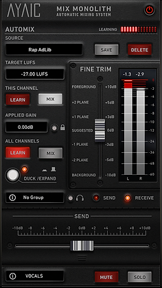 【10/15まで 50％OFF】AYAIC「Mix Monolith」プロ並みのミックスを簡単に実現する自動ミキシングシステム｜DTMプラグインセール