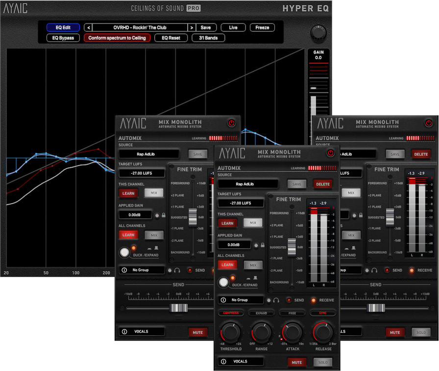 【10/15まで 50％OFF】AYAIC「ProMix Bundle」プロ級ミックスを誰でも簡単・効率的にできるHyper-EQと自動ミキシングシステムがセットになったプラグイン｜DTMプラグインセール