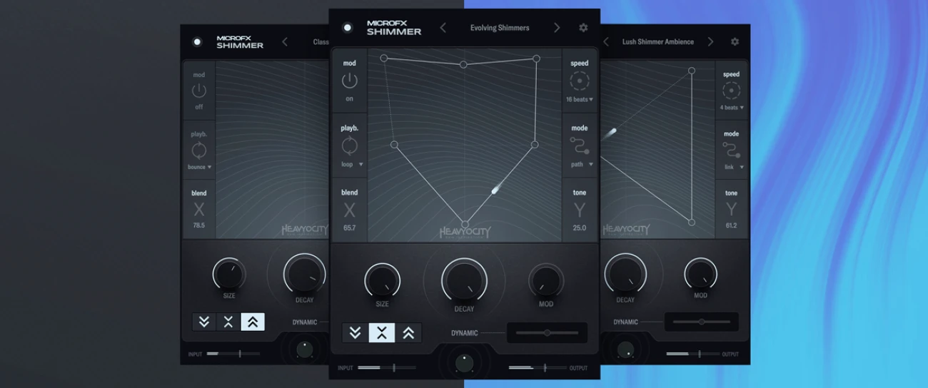 【10/20まで 20％OFF】Heavyocity「MicroFX Shimmer」音に動きと空間的な広がりを与えるリバーブとモジュレーションを融合した魔法のエフェクト｜DTMプラグインセール