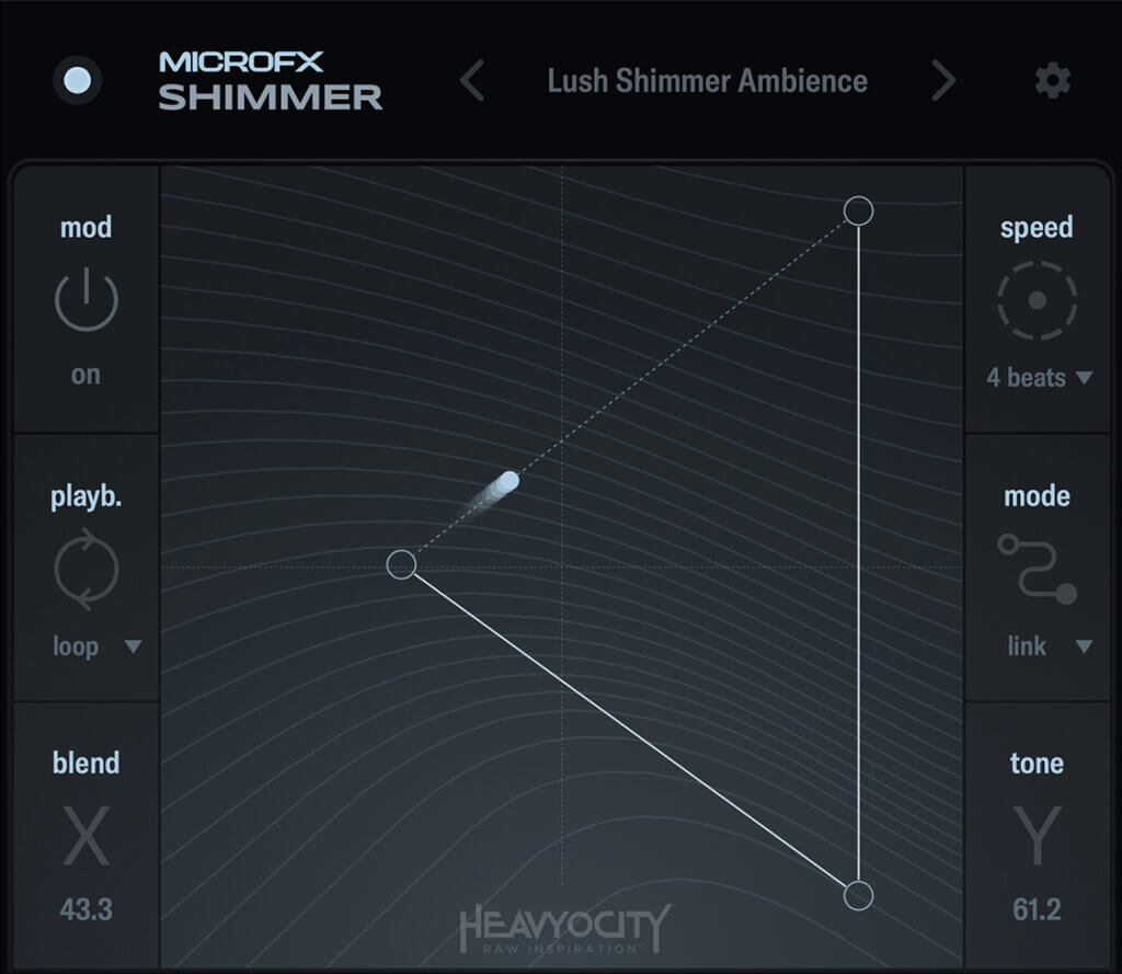 【10/20まで 20％OFF】Heavyocity「MicroFX Shimmer」音に動きと空間的な広がりを与えるリバーブとモジュレーションを融合した魔法のエフェクト｜DTMプラグインセール