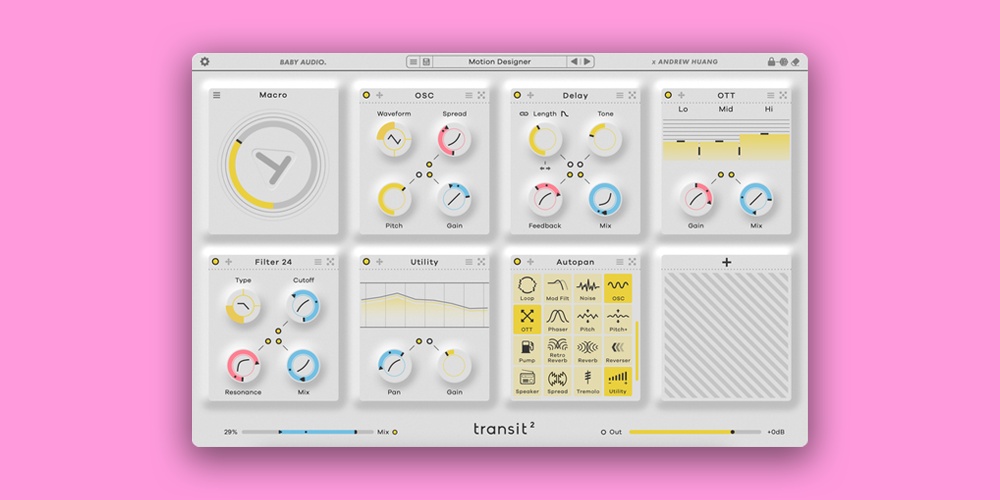 【12/31まで 38％OFF】Baby Audio「Transit 2」モーションエフェクトの決定版！ミックスに動きのあるサウンドデザインを実現｜DTMプラグインセール