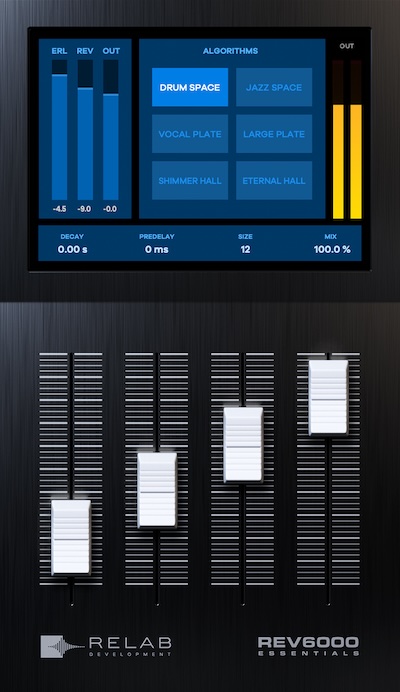 【10/31まで 70％OFF】Relab Development「REV6000 Essentials」タイトなルームサウンドから大きく温かみのあるホールサウンドまで プロの現場で愛された名機を完全再現した至高のリバーブ｜DTMプラグインセール