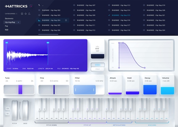 【11/3まで 50％OFF】Diginoiz「Hattricks 1.5」面倒なハイハット打ち込みから解放されるプロ級トラップビート簡単制作ツール｜DTMプラグインセール