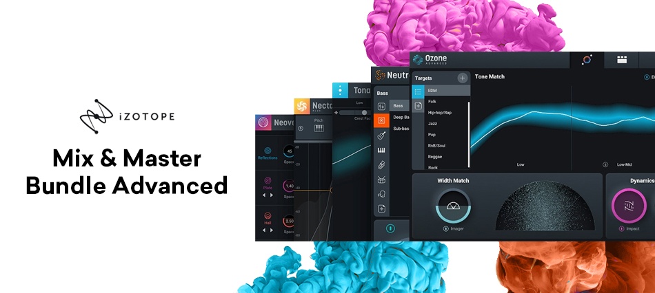 【10/27まで 55％OFF】iZotope「Mix & Master Bundle Advanced」プロ品質のミックス環境を一気に構築する5つのプラグイン（Neutron 4、Ozone 11 Advanced、Nectar 4 Advanced、Neoverb、Tonal Balance Control 2）セット｜DTMプラグインセール