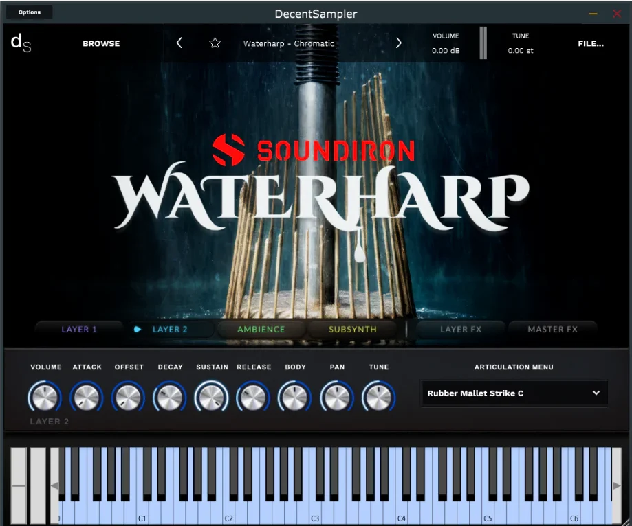 【11/6 33％OFF】Soundiron「Waterharp」映画音楽の定番楽器が遂にサンプリング化！水の音が奏でる神秘的なFX音源｜DTMプラグインセール