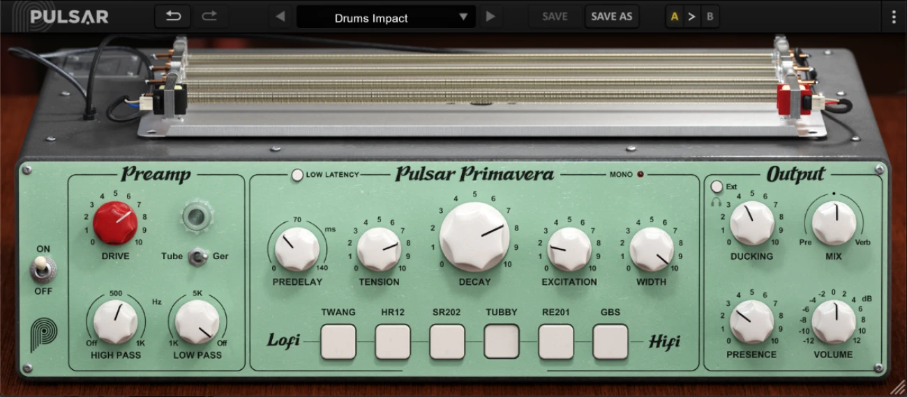 【12/5まで 60％OFF】Pulsar Audio「Primavera」簡単操作でレトロ・ヴィンテージサウンドを再現できるスプリングリバーブの決定版｜DTMプラグインセール