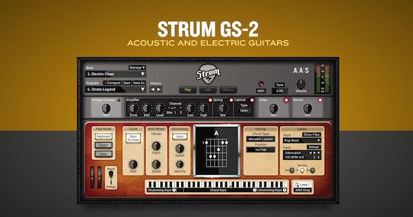 【11/20まで 51％OFF】Applied Acoustics「AAS Strum GS-2」コード入力だけでギターが完成！アコギもエレキも完璧に再現する鍵盤で弾けるバーチャルギタリスト｜DTMプラグインセール