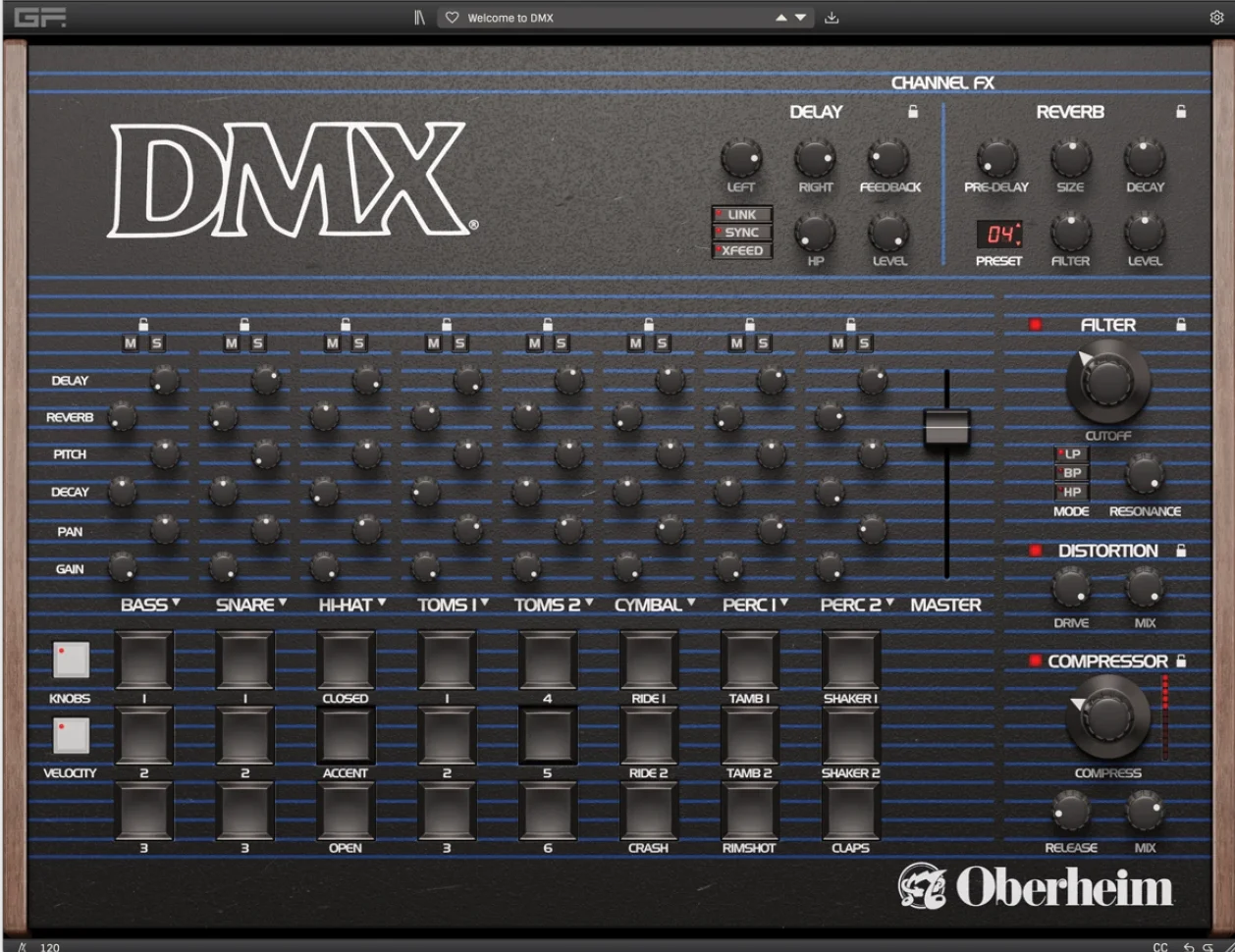 【11/2まで 33％OFF】GForce Software「Oberheim DMX」伝説のドラムマシンがデジタルで進化して復活！DTMプラグインセール