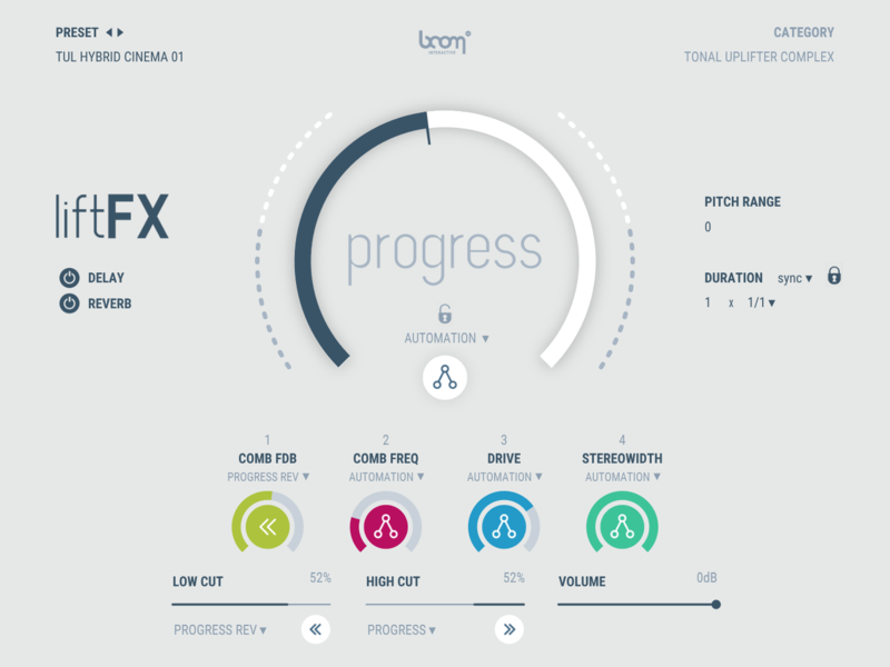 【終了日未定 73％OFF】BOOM Library「liftFX」ライザーやビルドアップ、ドロップ制作の革命！サンプル不要で簡単に作成できるSFX生成ツール｜DTMプラグインセール