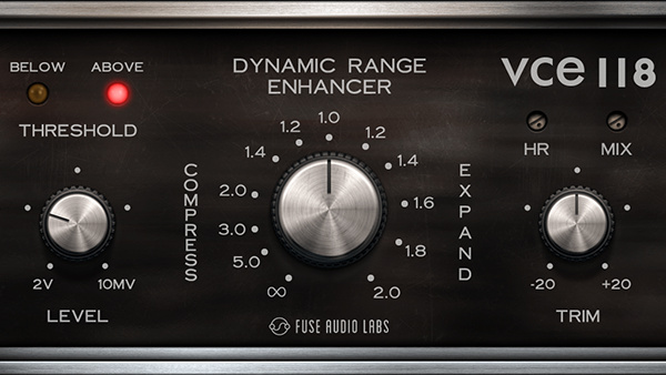 【11/28まで 74％OFF】Fuse Audio Labs「VCE-118 – Dynamic Range Enhancer」コンプとエキスパンダーを完全制御する70s発の革新的ダイナミクスツール｜DTMプラグインセール