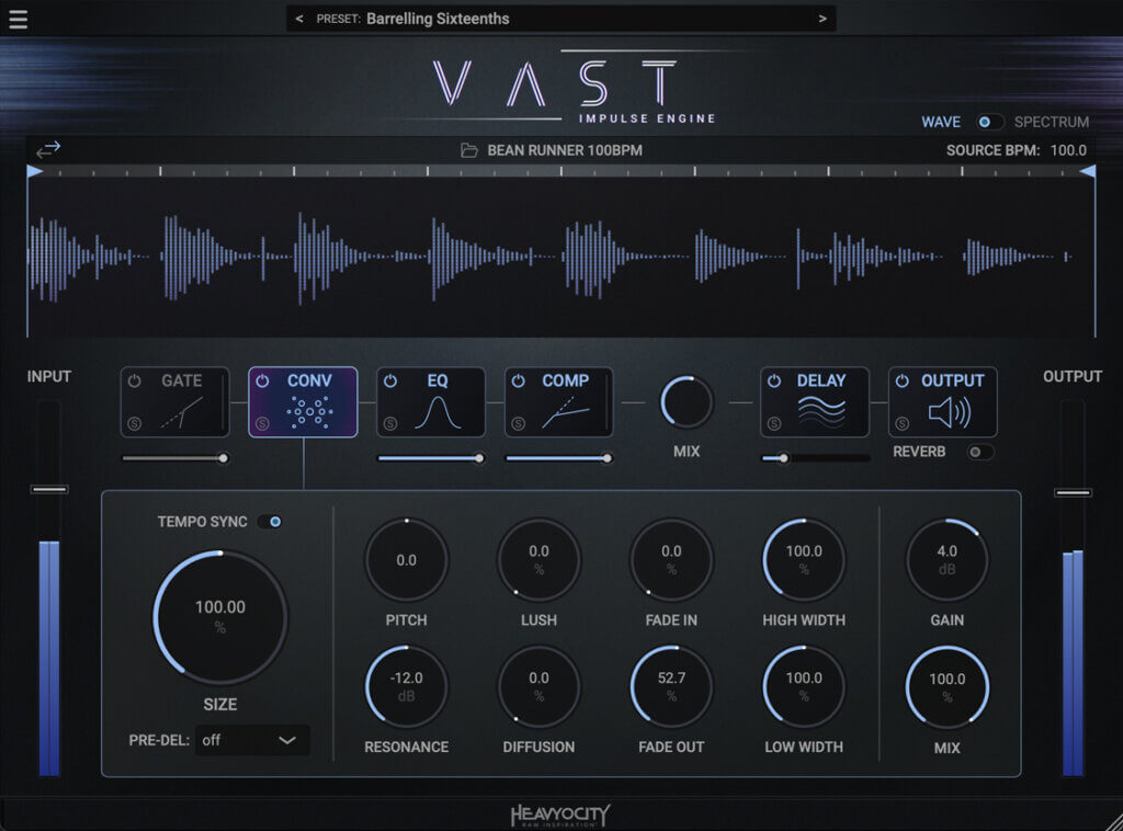 Heavyocity「VAST - Impulse Engine」空間系エフェクトの常識を打ち破るディレイxリバーブを超えたサウンドデザインツール｜DTMプラグインセール