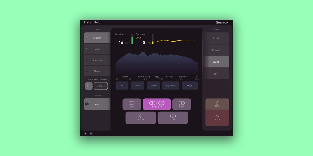 【11/24まで 75％OFF】Sonnox「ListenHub」音圧、周波数バランス、ステレオ感をワンプラグインで分析 するミックス改善に必須のミキシング・リファレンスツール｜DTMプラグインセール