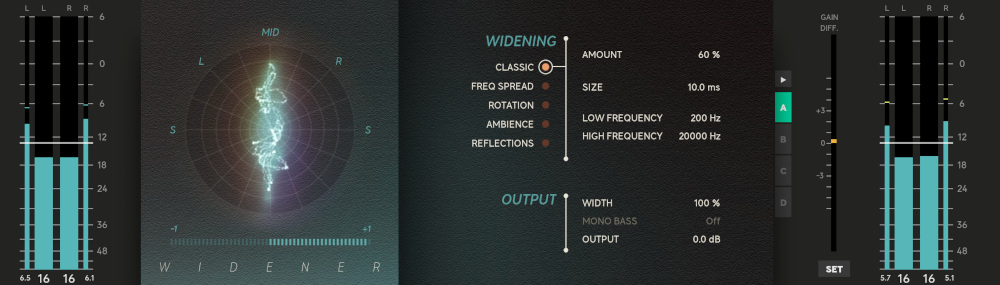 【11/24まで 44％OFF】Softube「Widener」マスタリングエンジニアも愛用！5種類のアルゴリズムで実現するステレオワイド化プラグイン｜DTMプラグインセール