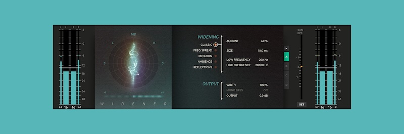【11/24まで 44％OFF】Softube「Widener」マスタリングエンジニアも愛用！5種類のアルゴリズムで実現するステレオワイド化プラグイン｜DTMプラグインセール